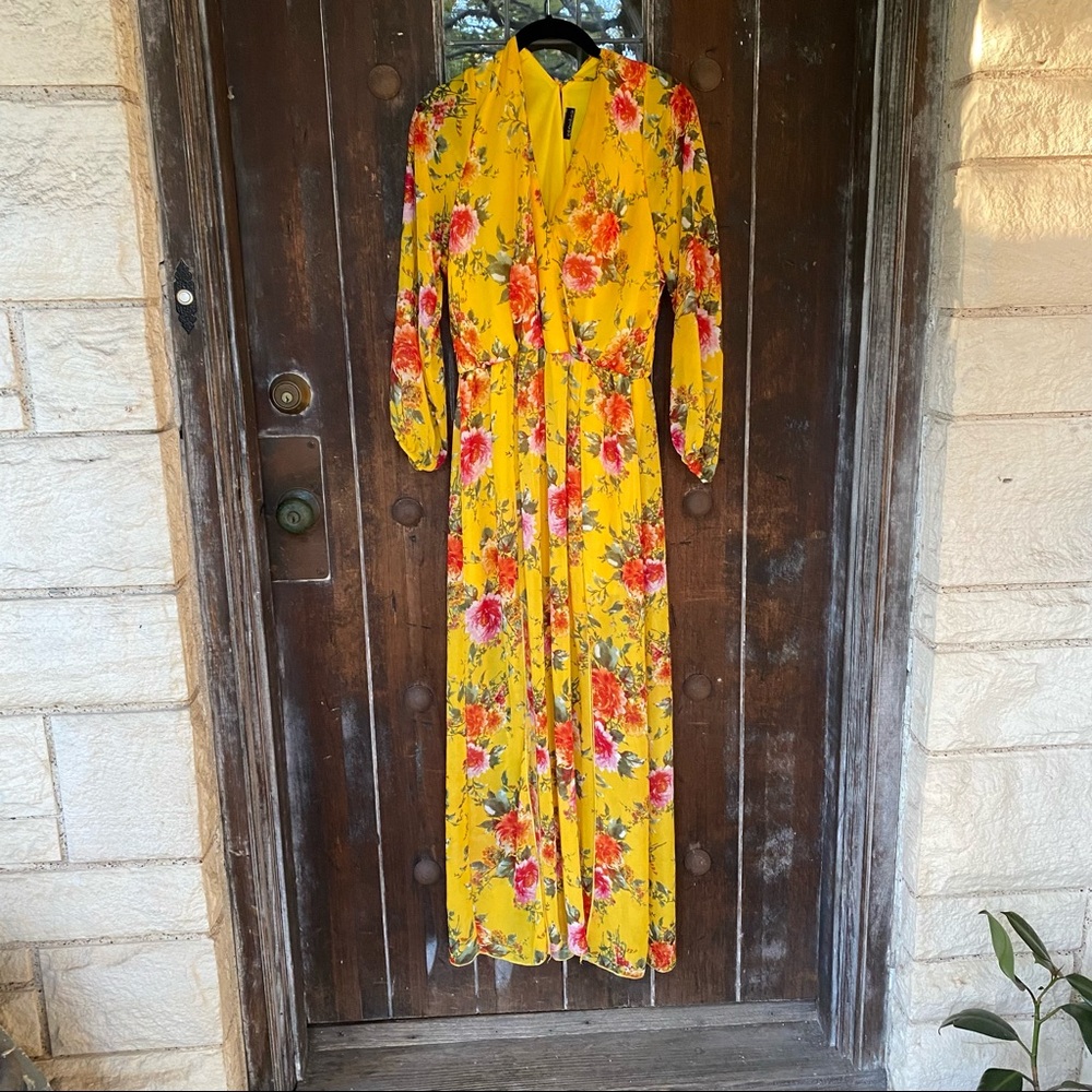 Zenobia | Maxi Dress Long Sleeve Floral Plus size